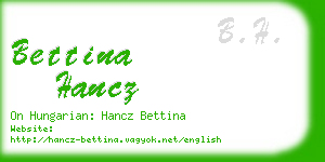 bettina hancz business card